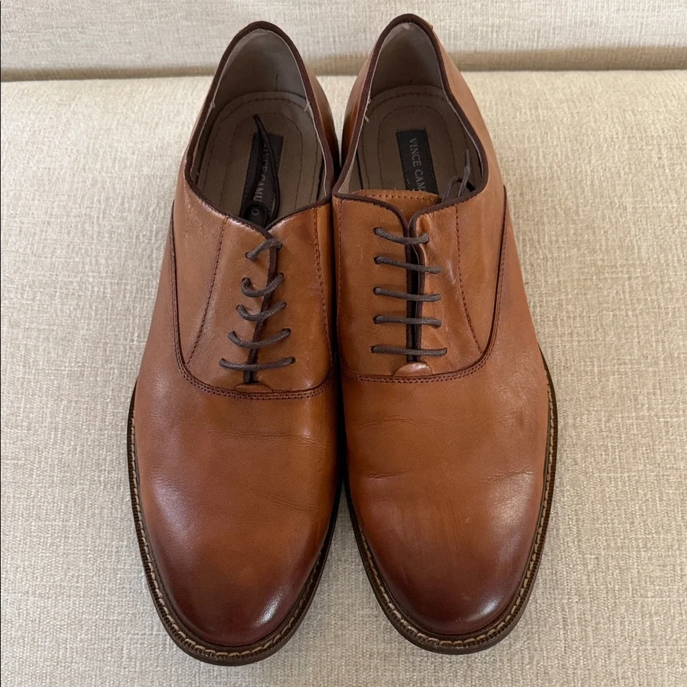 Men's Classic Tan Leather Oxford Shoes